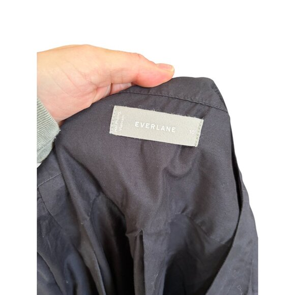 Everlane The Silky Cotton Lantern Top in Black Size 10 - Picture 6 of 8